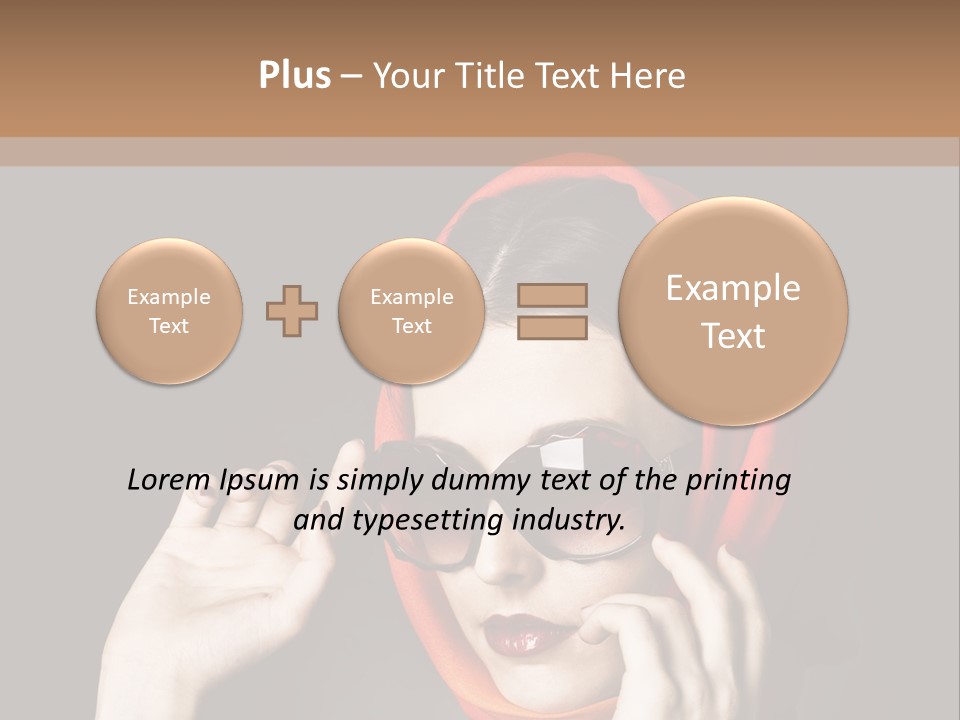 A Woman Wearing Sunglasses And A Red Scarf PowerPoint Template