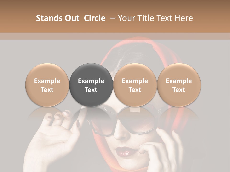 A Woman Wearing Sunglasses And A Red Scarf PowerPoint Template