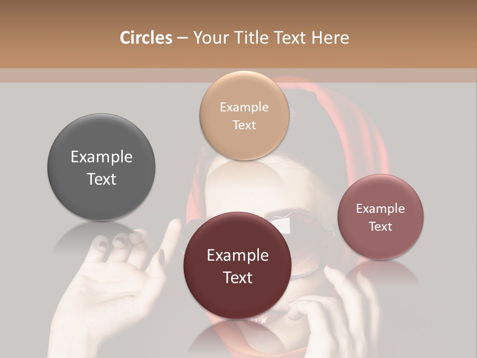 A Woman Wearing Sunglasses And A Red Scarf PowerPoint Template