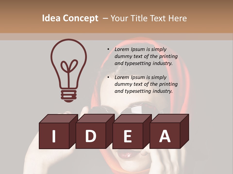 A Woman Wearing Sunglasses And A Red Scarf PowerPoint Template