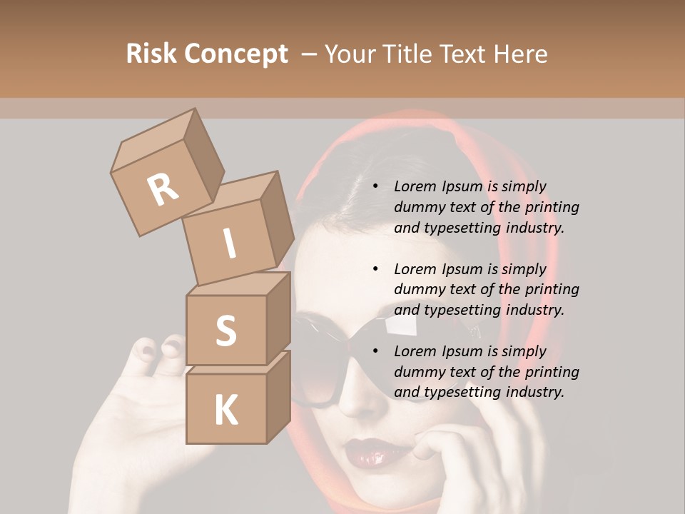 A Woman Wearing Sunglasses And A Red Scarf PowerPoint Template