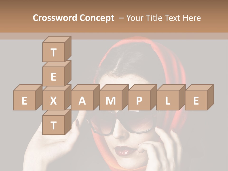 A Woman Wearing Sunglasses And A Red Scarf PowerPoint Template