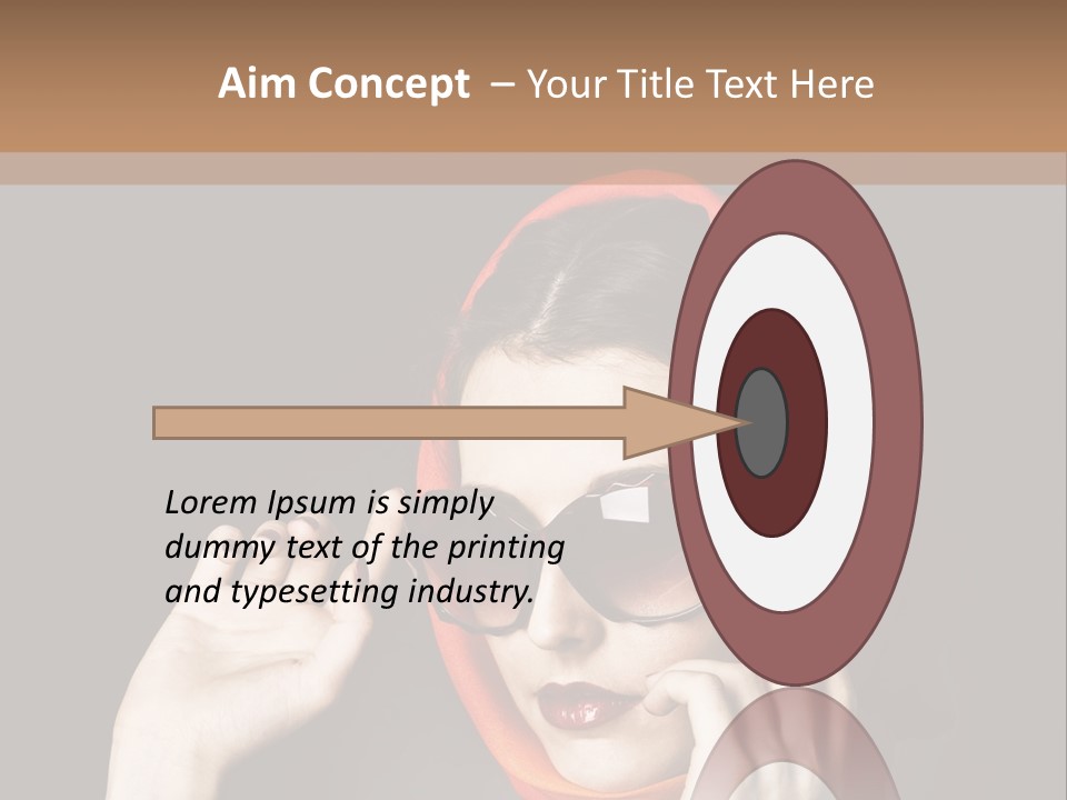 A Woman Wearing Sunglasses And A Red Scarf PowerPoint Template