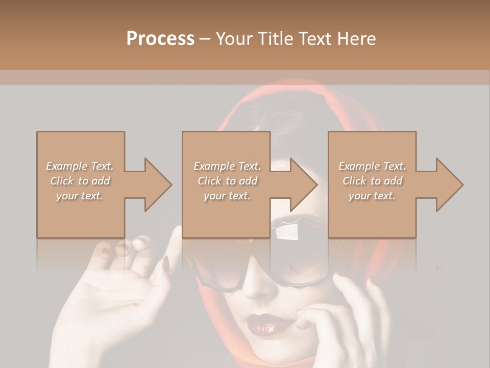 A Woman Wearing Sunglasses And A Red Scarf PowerPoint Template