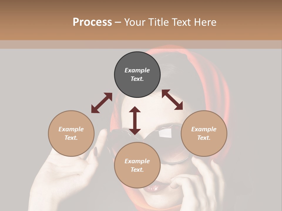 A Woman Wearing Sunglasses And A Red Scarf PowerPoint Template