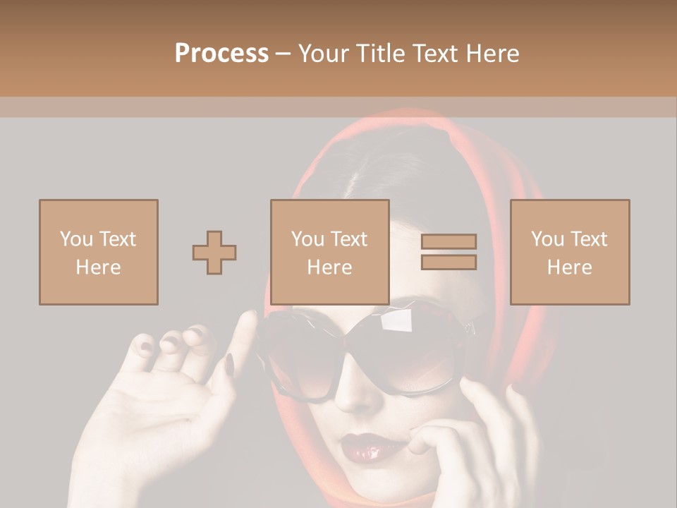 A Woman Wearing Sunglasses And A Red Scarf PowerPoint Template