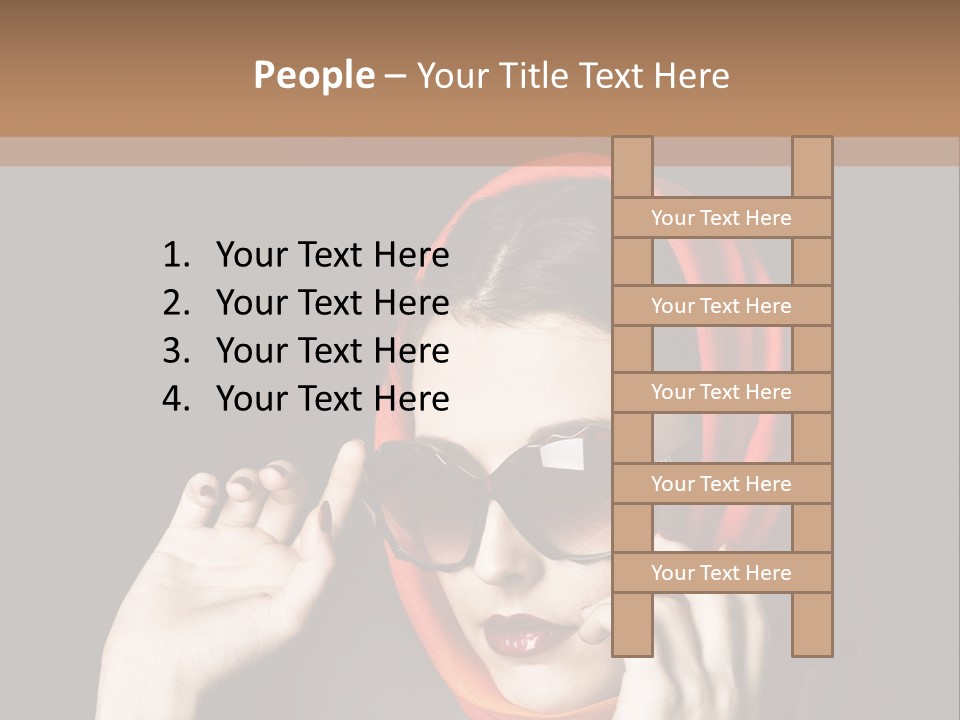 A Woman Wearing Sunglasses And A Red Scarf PowerPoint Template
