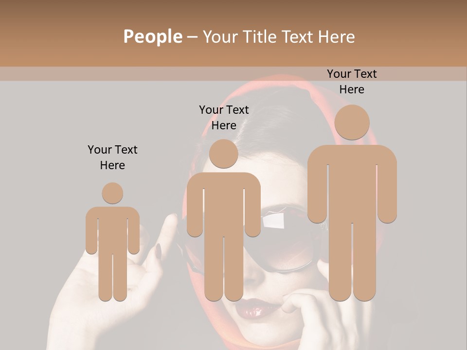 A Woman Wearing Sunglasses And A Red Scarf PowerPoint Template