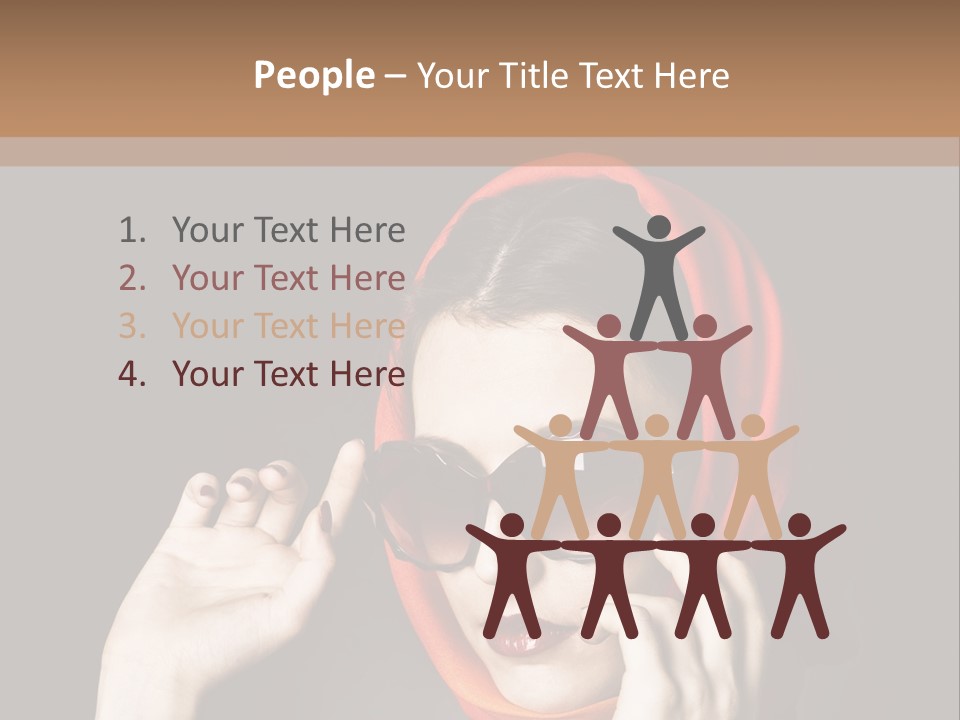 A Woman Wearing Sunglasses And A Red Scarf PowerPoint Template
