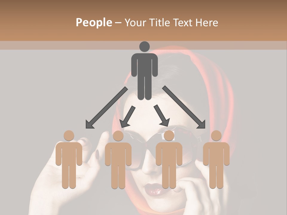 A Woman Wearing Sunglasses And A Red Scarf PowerPoint Template