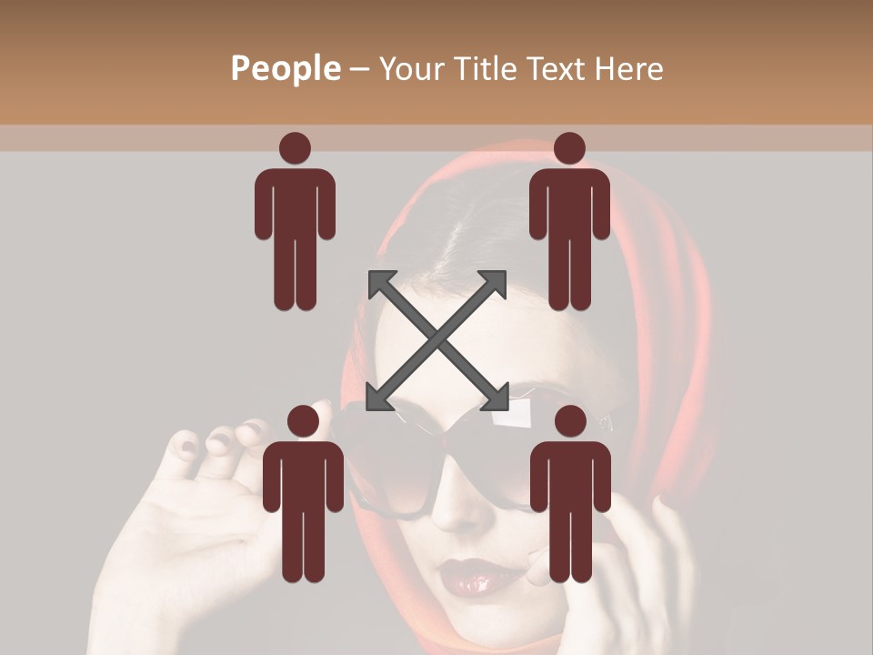 A Woman Wearing Sunglasses And A Red Scarf PowerPoint Template