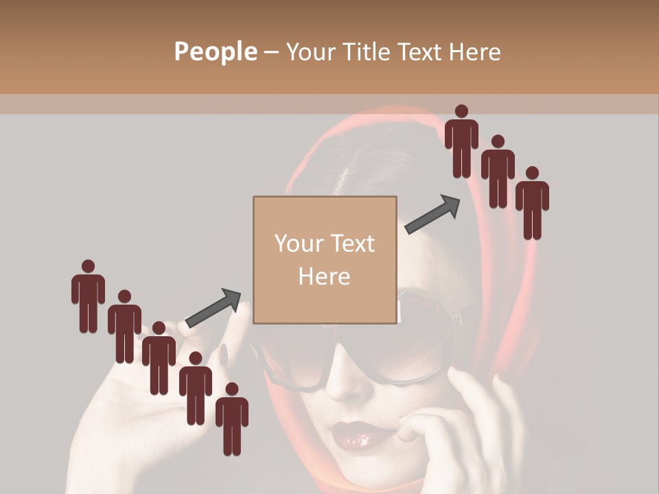 A Woman Wearing Sunglasses And A Red Scarf PowerPoint Template