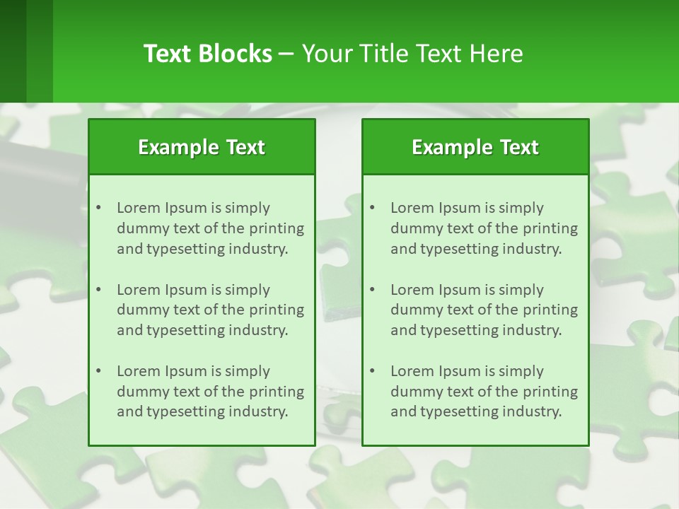 A Magnifying Glass With A Piece Of Puzzle On It PowerPoint Template