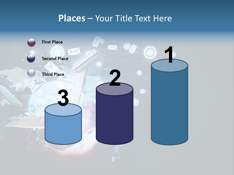 A Person Holding A Laptop In Their Hands PowerPoint Template