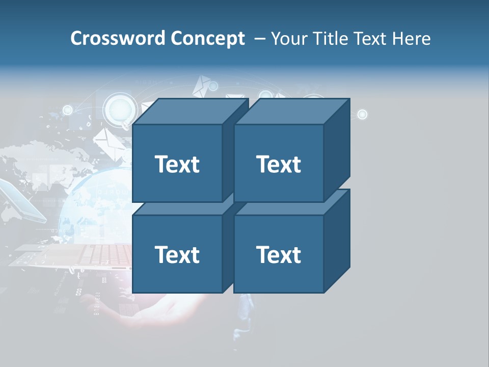 A Person Holding A Laptop In Their Hands PowerPoint Template