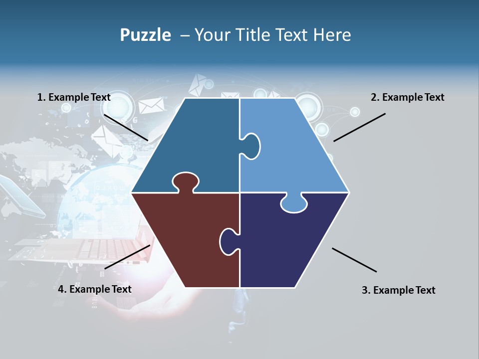 A Person Holding A Laptop In Their Hands PowerPoint Template