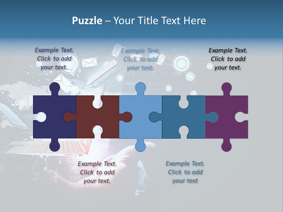 A Person Holding A Laptop In Their Hands PowerPoint Template