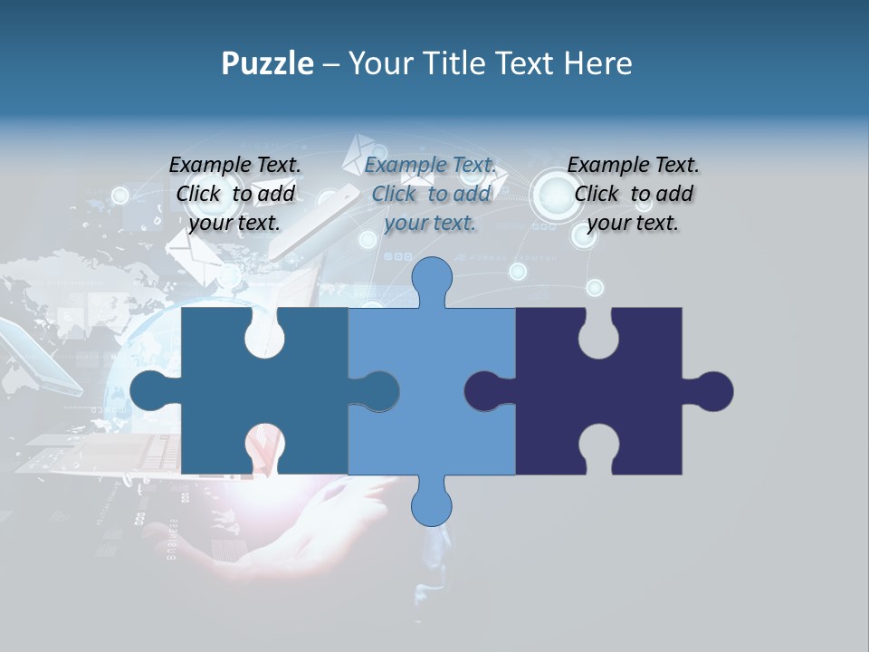 A Person Holding A Laptop In Their Hands PowerPoint Template