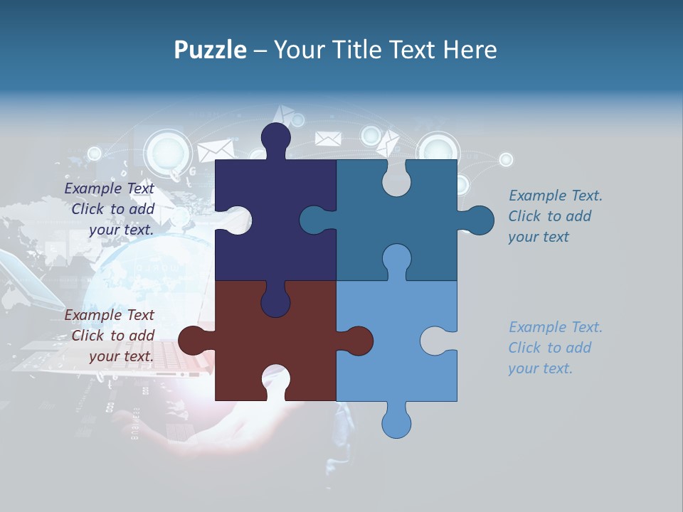 A Person Holding A Laptop In Their Hands PowerPoint Template