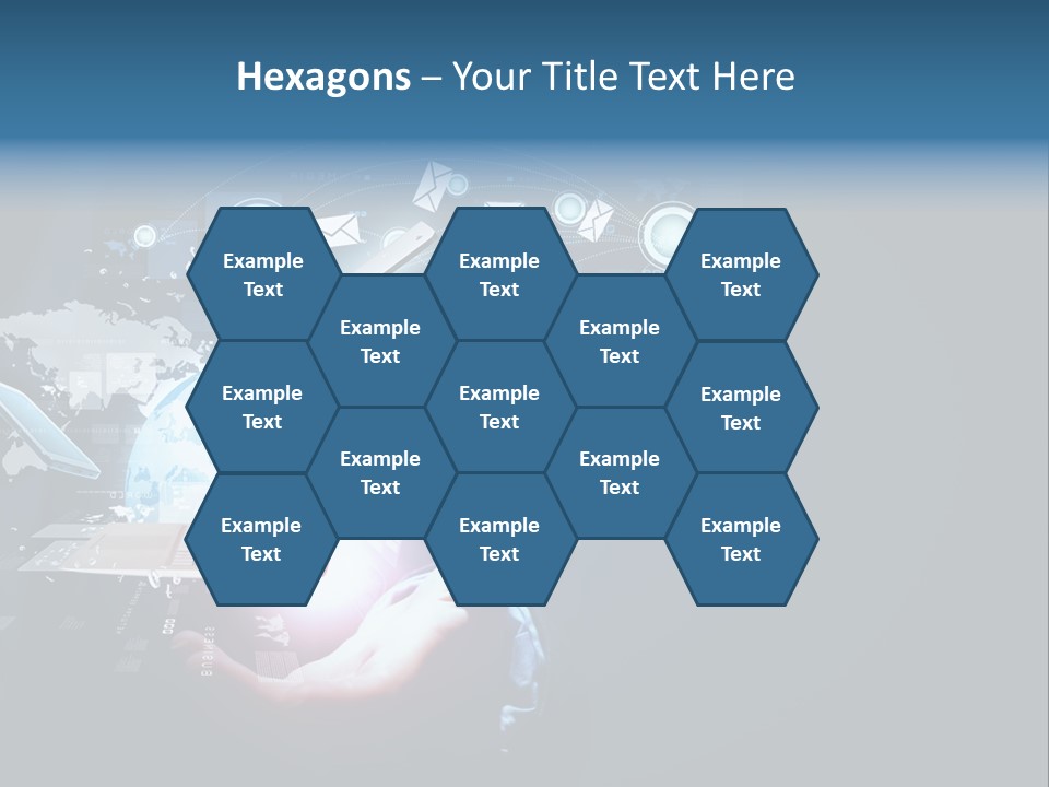 A Person Holding A Laptop In Their Hands PowerPoint Template