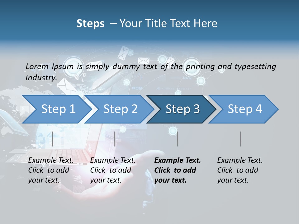A Person Holding A Laptop In Their Hands PowerPoint Template