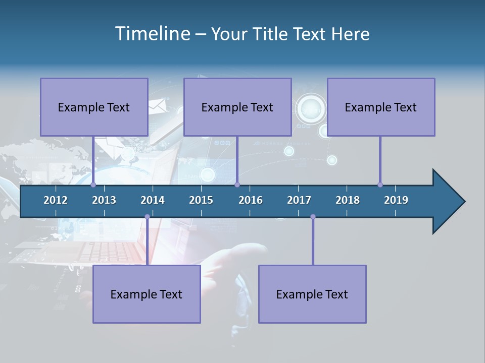 A Person Holding A Laptop In Their Hands PowerPoint Template