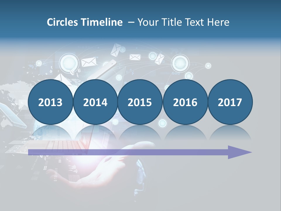 A Person Holding A Laptop In Their Hands PowerPoint Template