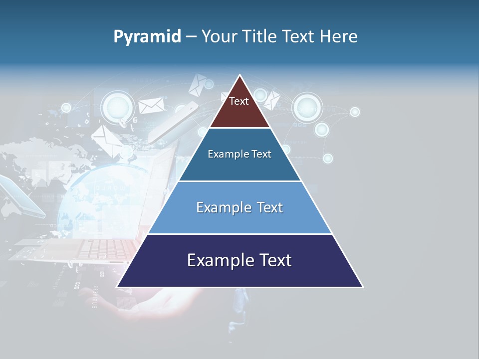A Person Holding A Laptop In Their Hands PowerPoint Template