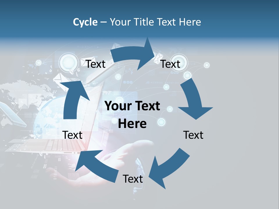 A Person Holding A Laptop In Their Hands PowerPoint Template