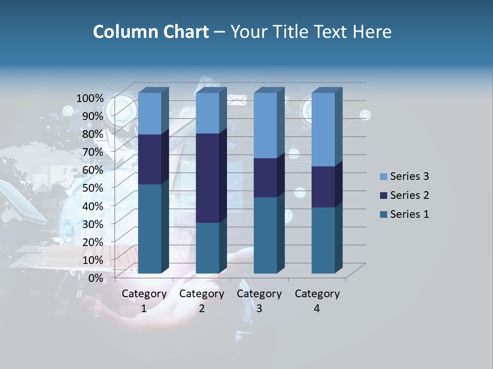 A Person Holding A Laptop In Their Hands PowerPoint Template