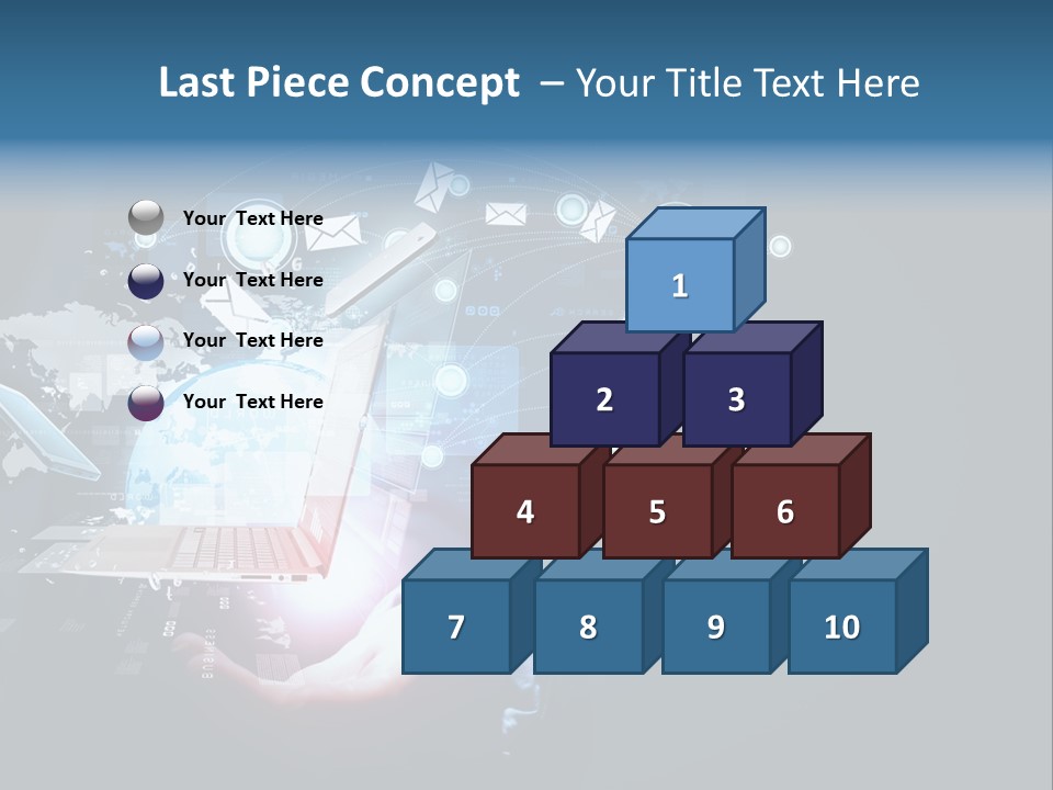 A Person Holding A Laptop In Their Hands PowerPoint Template