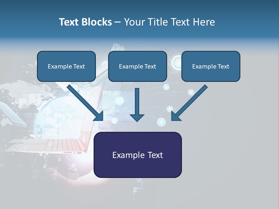 A Person Holding A Laptop In Their Hands PowerPoint Template