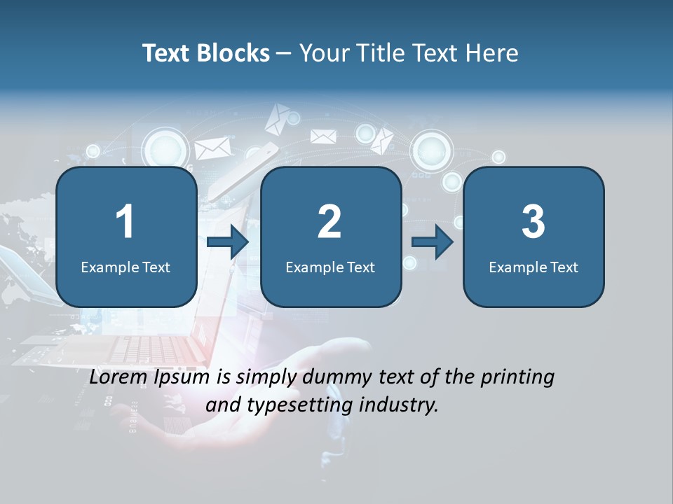 A Person Holding A Laptop In Their Hands PowerPoint Template