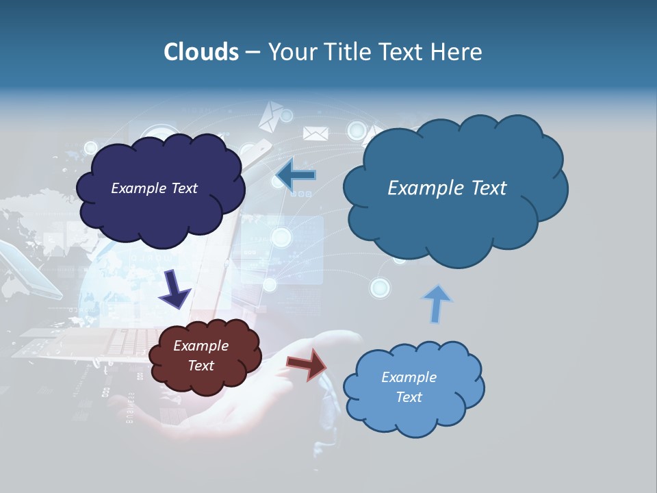 A Person Holding A Laptop In Their Hands PowerPoint Template