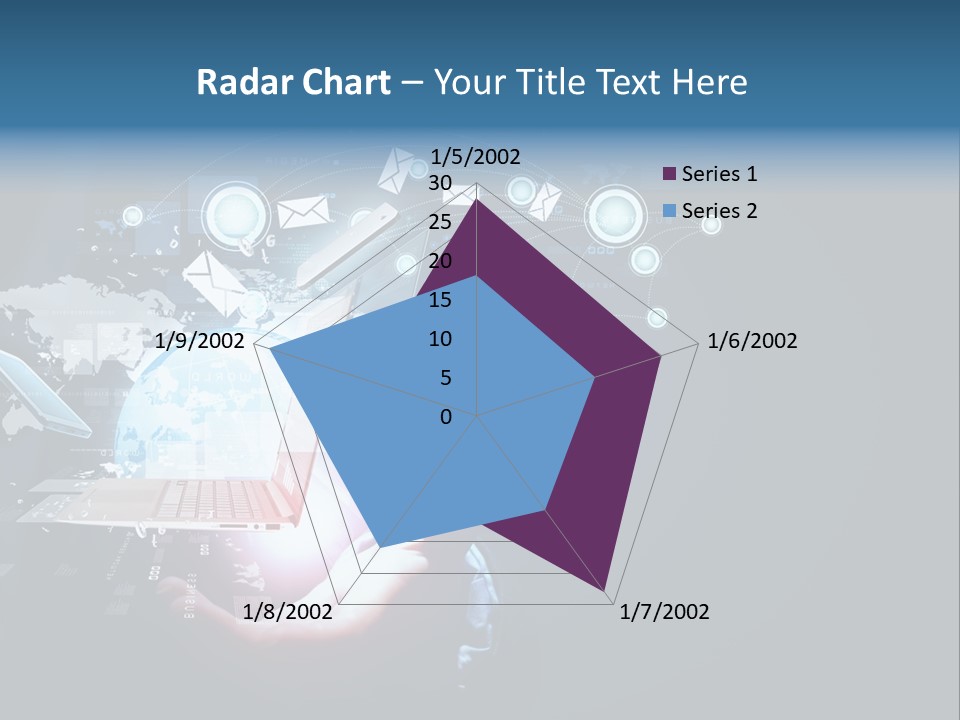 A Person Holding A Laptop In Their Hands PowerPoint Template