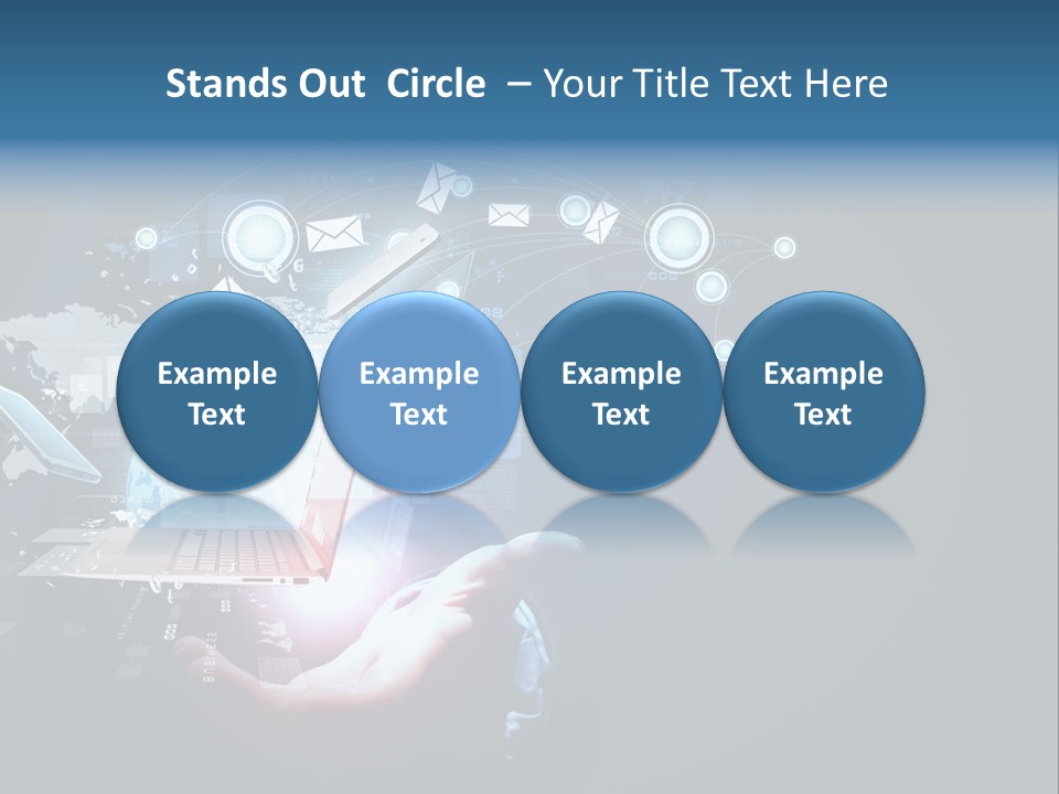 A Person Holding A Laptop In Their Hands PowerPoint Template