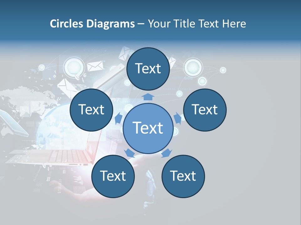 A Person Holding A Laptop In Their Hands PowerPoint Template