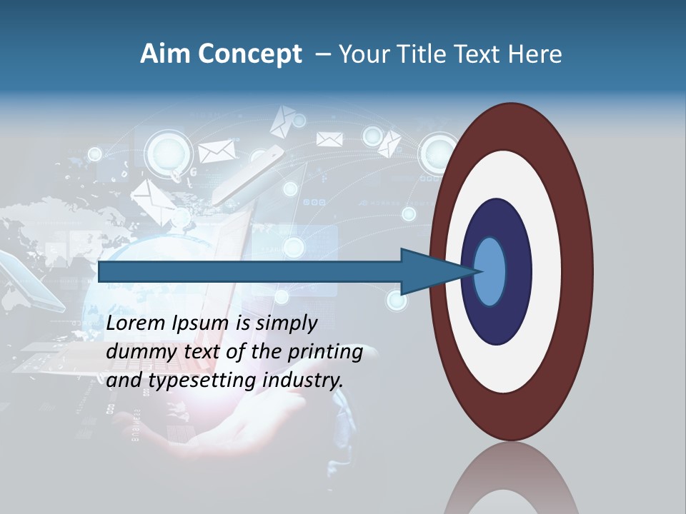 A Person Holding A Laptop In Their Hands PowerPoint Template