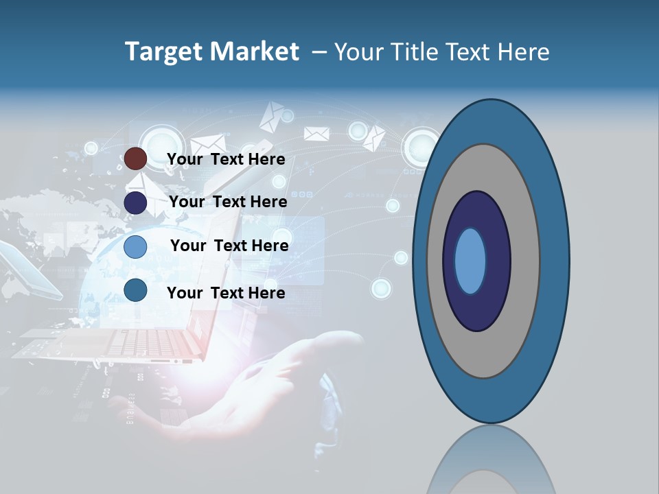 A Person Holding A Laptop In Their Hands PowerPoint Template