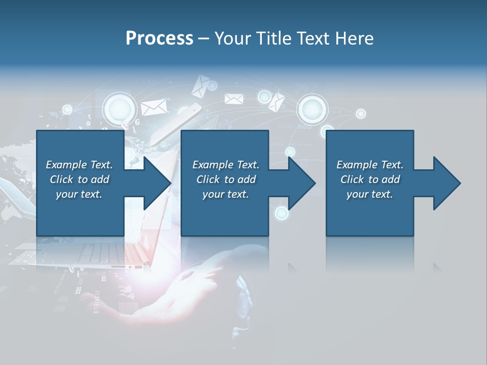 A Person Holding A Laptop In Their Hands PowerPoint Template
