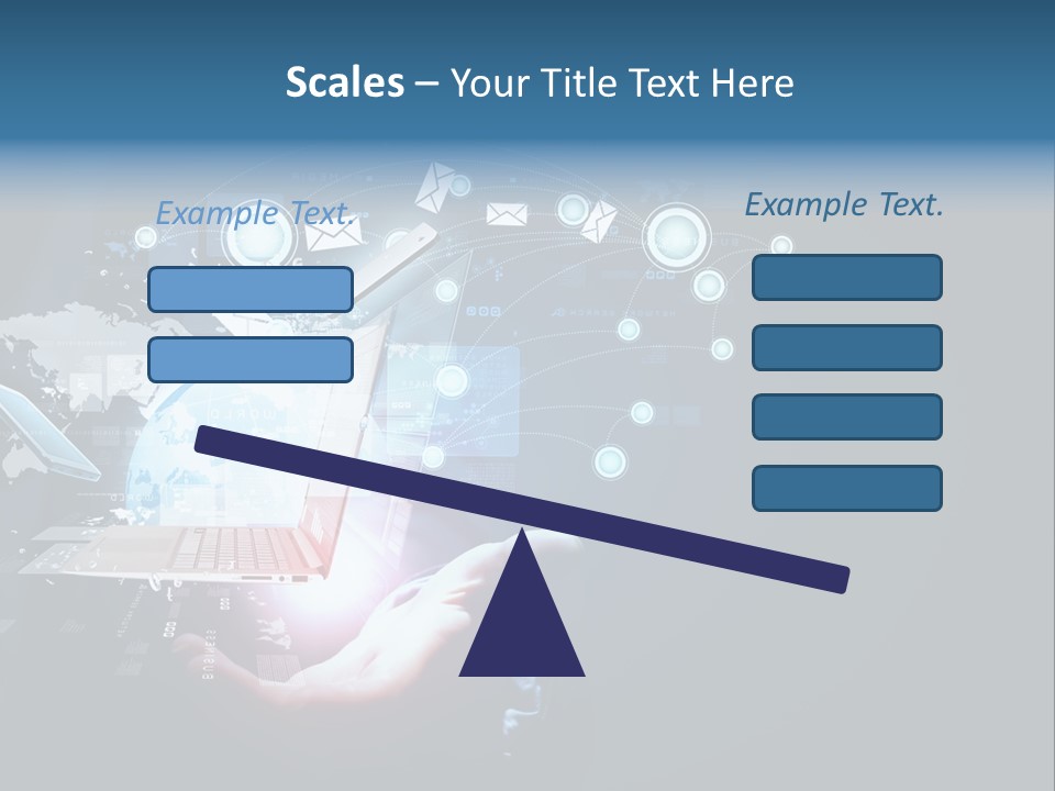 A Person Holding A Laptop In Their Hands PowerPoint Template