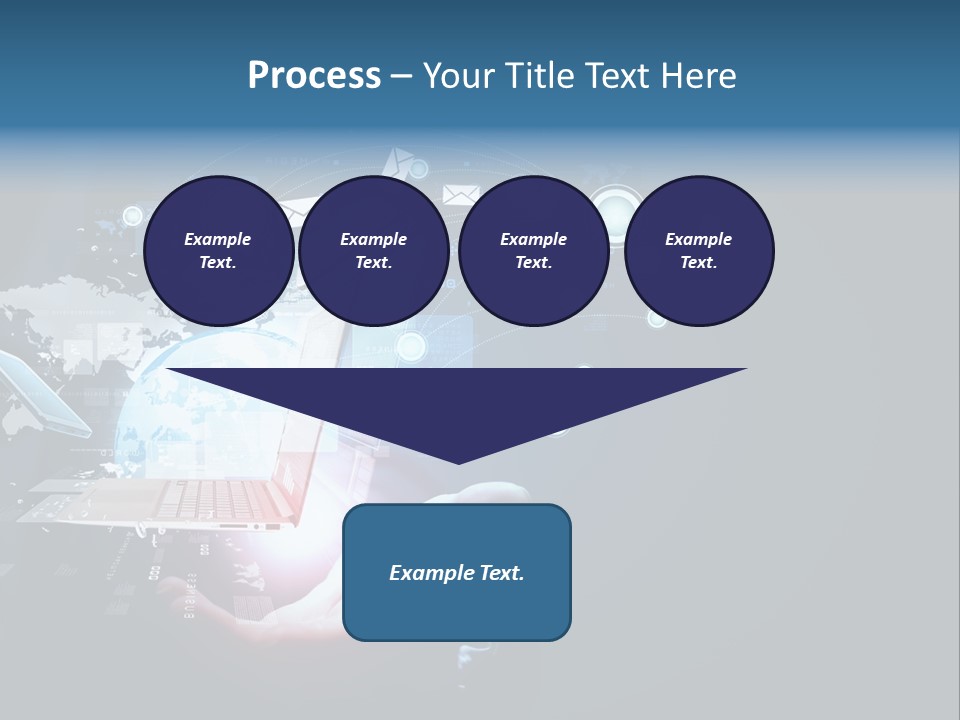 A Person Holding A Laptop In Their Hands PowerPoint Template
