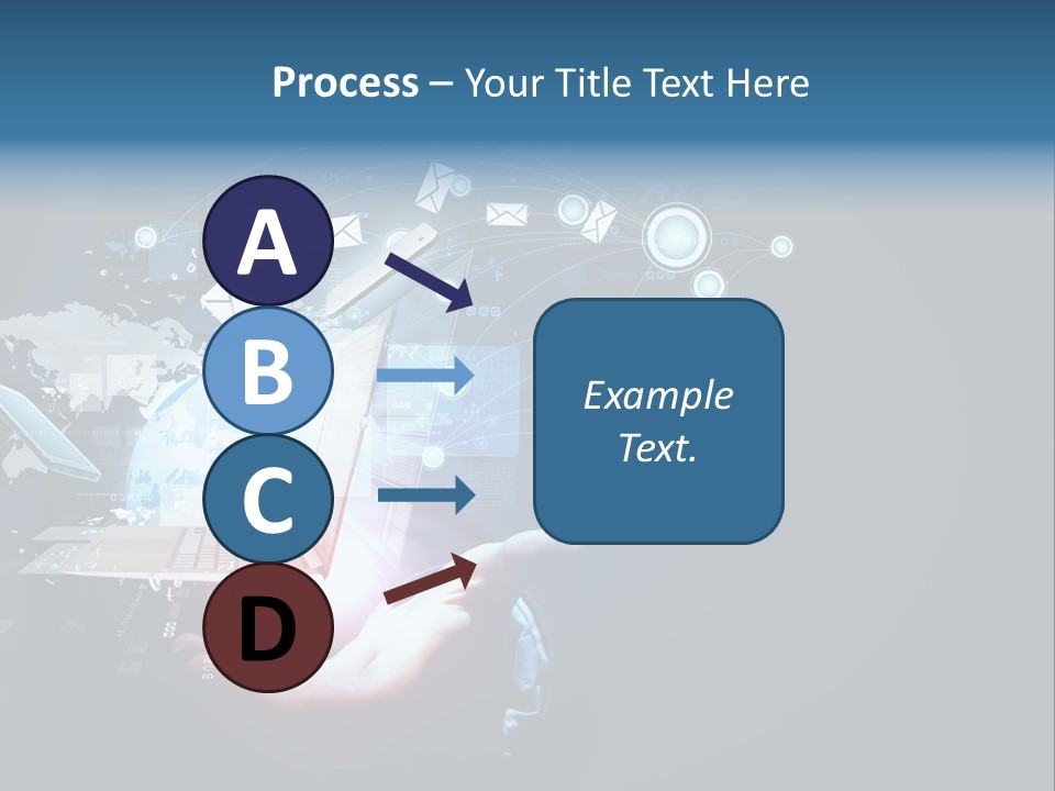 A Person Holding A Laptop In Their Hands PowerPoint Template