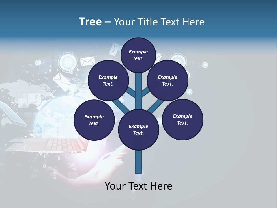 A Person Holding A Laptop In Their Hands PowerPoint Template