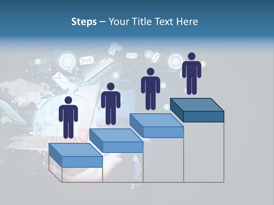 A Person Holding A Laptop In Their Hands PowerPoint Template