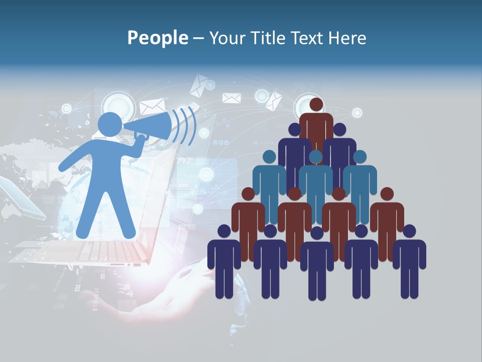 A Person Holding A Laptop In Their Hands PowerPoint Template