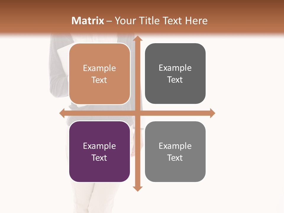 A Woman Standing With A Piece Of Paper In Her Hand PowerPoint Template