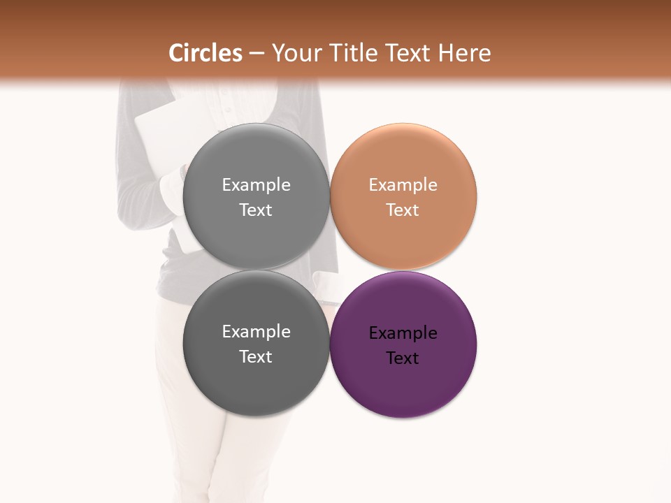 A Woman Standing With A Piece Of Paper In Her Hand PowerPoint Template