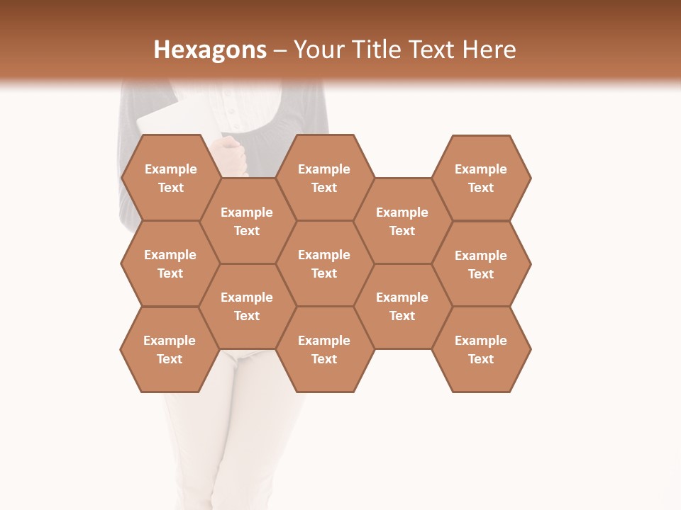 A Woman Standing With A Piece Of Paper In Her Hand PowerPoint Template