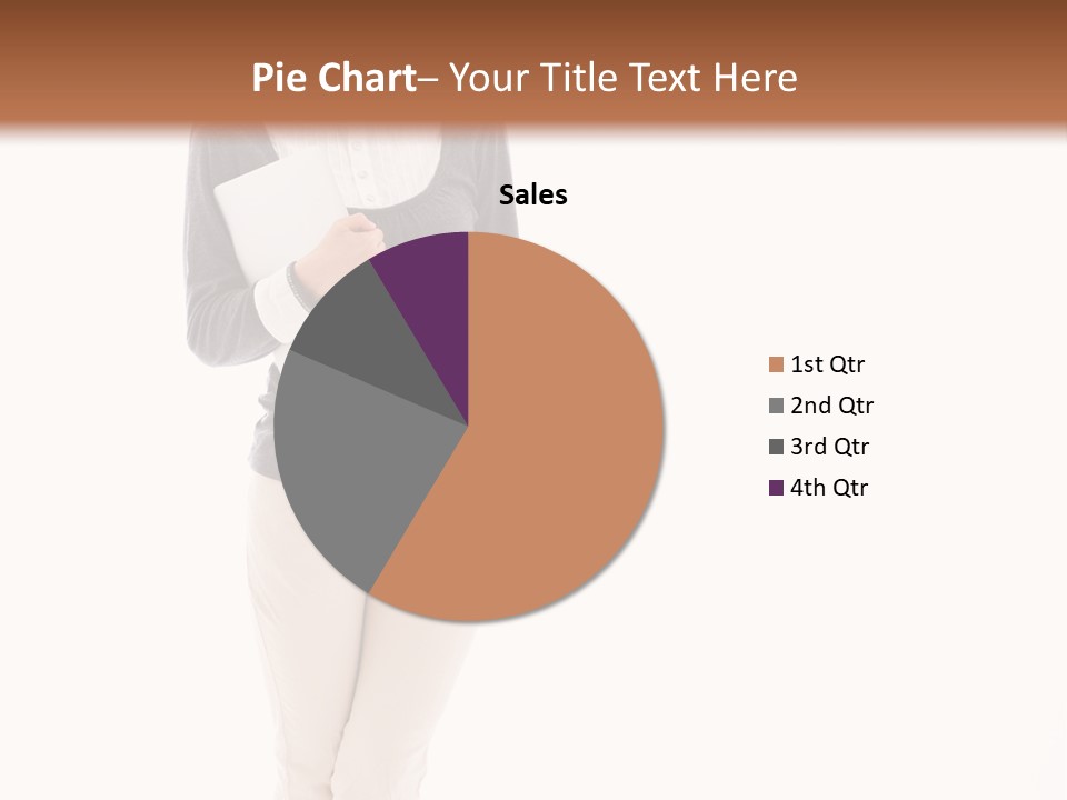 A Woman Standing With A Piece Of Paper In Her Hand PowerPoint Template